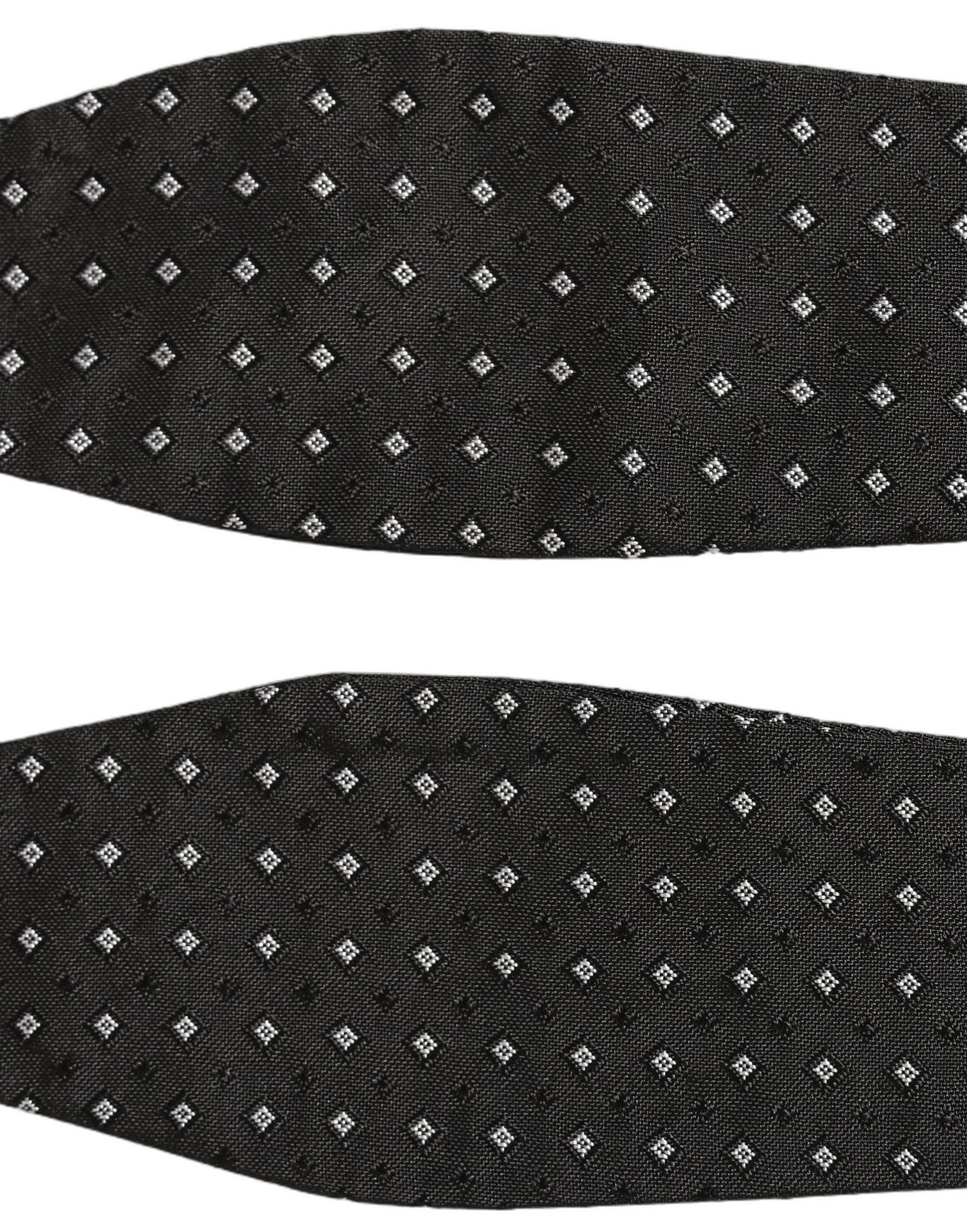 Black White Polka Dot Adjustable Neck Papillon Bow Tie
