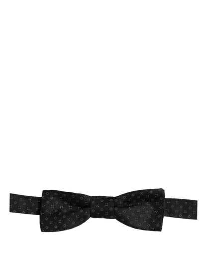 Black Diamond Pattern Adjustable Neck Papillon Bow Tie