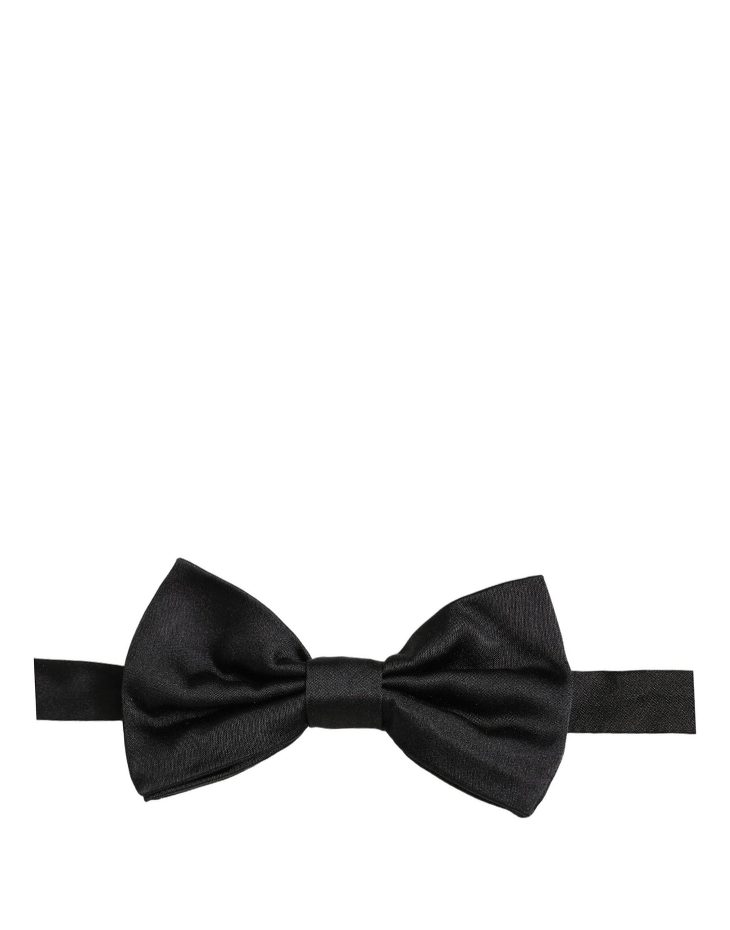Men Black 100% Silk Adjustable Neck Papillon Bow Tie