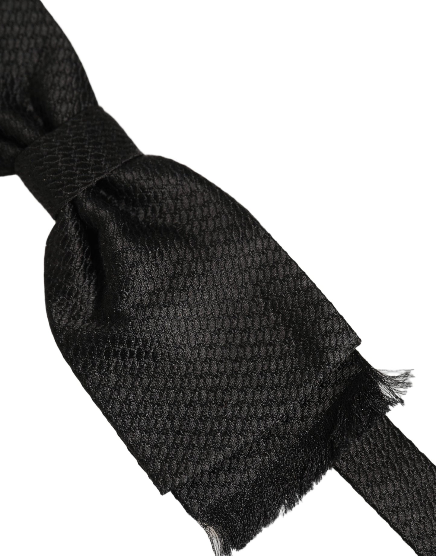 Men Black 100% SIlk Adjustable Neck Papillon Bow Tie