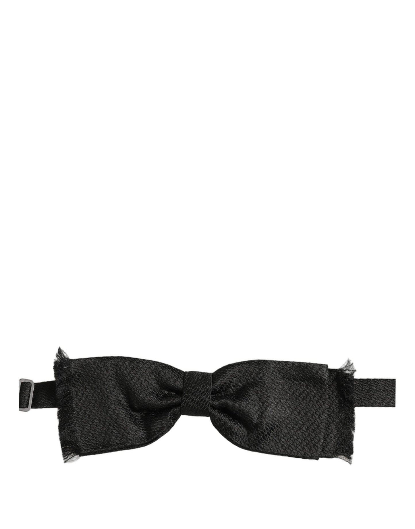 Men Black 100% SIlk Adjustable Neck Papillon Bow Tie