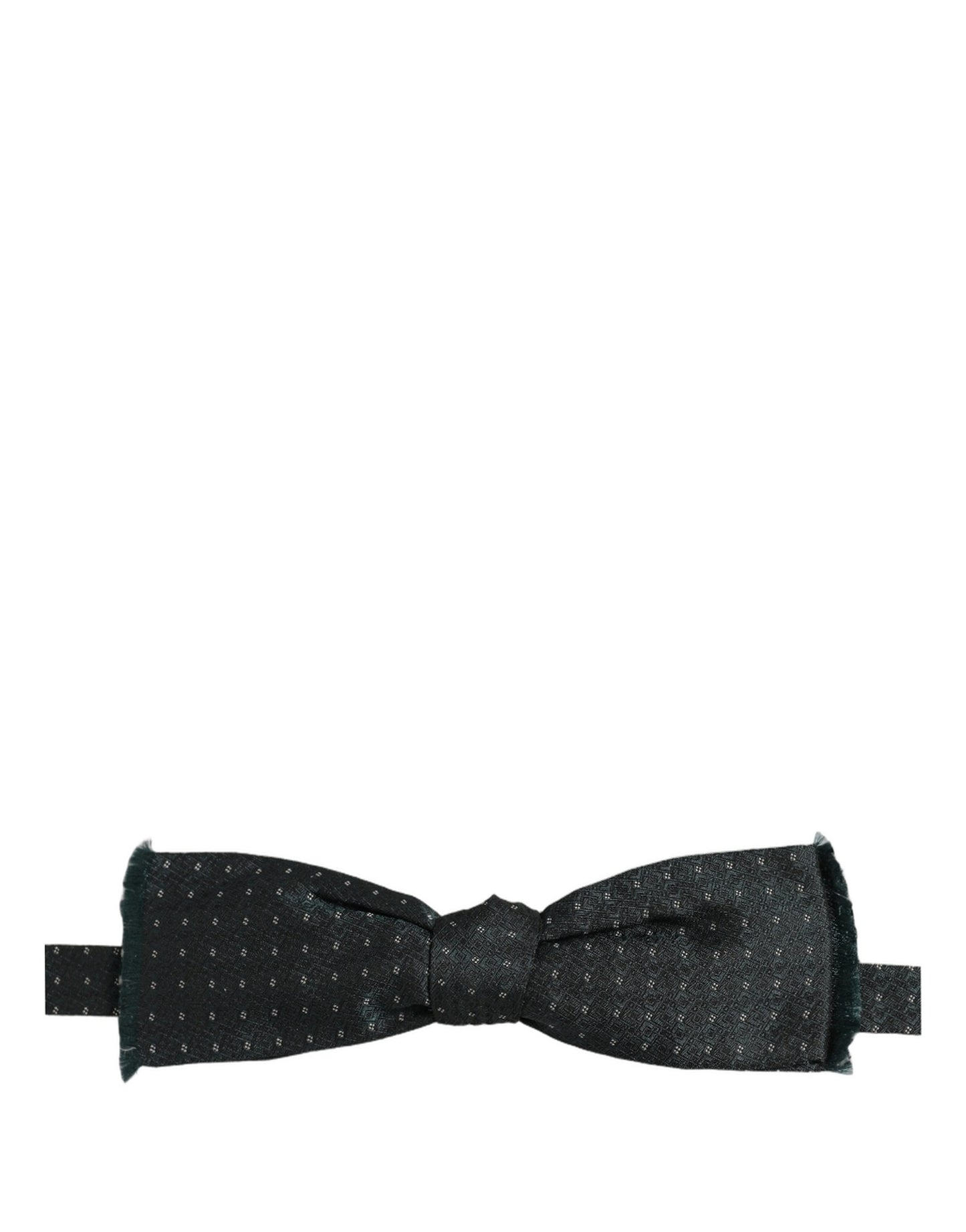 Men Green Patterned Adjustable Neck Papillon Bow Tie