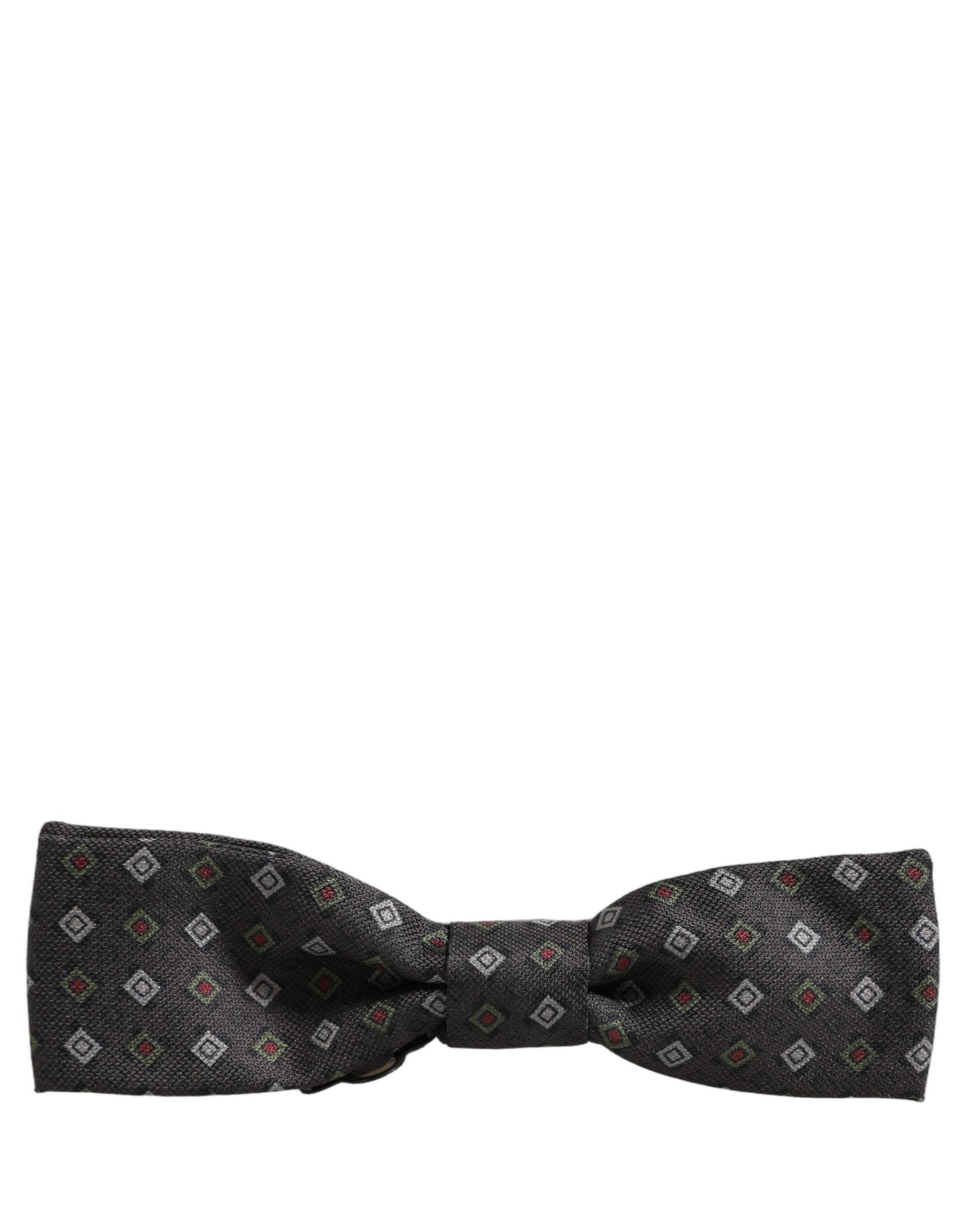 Men Dark Gray Geometric Adjustable Bow Tie