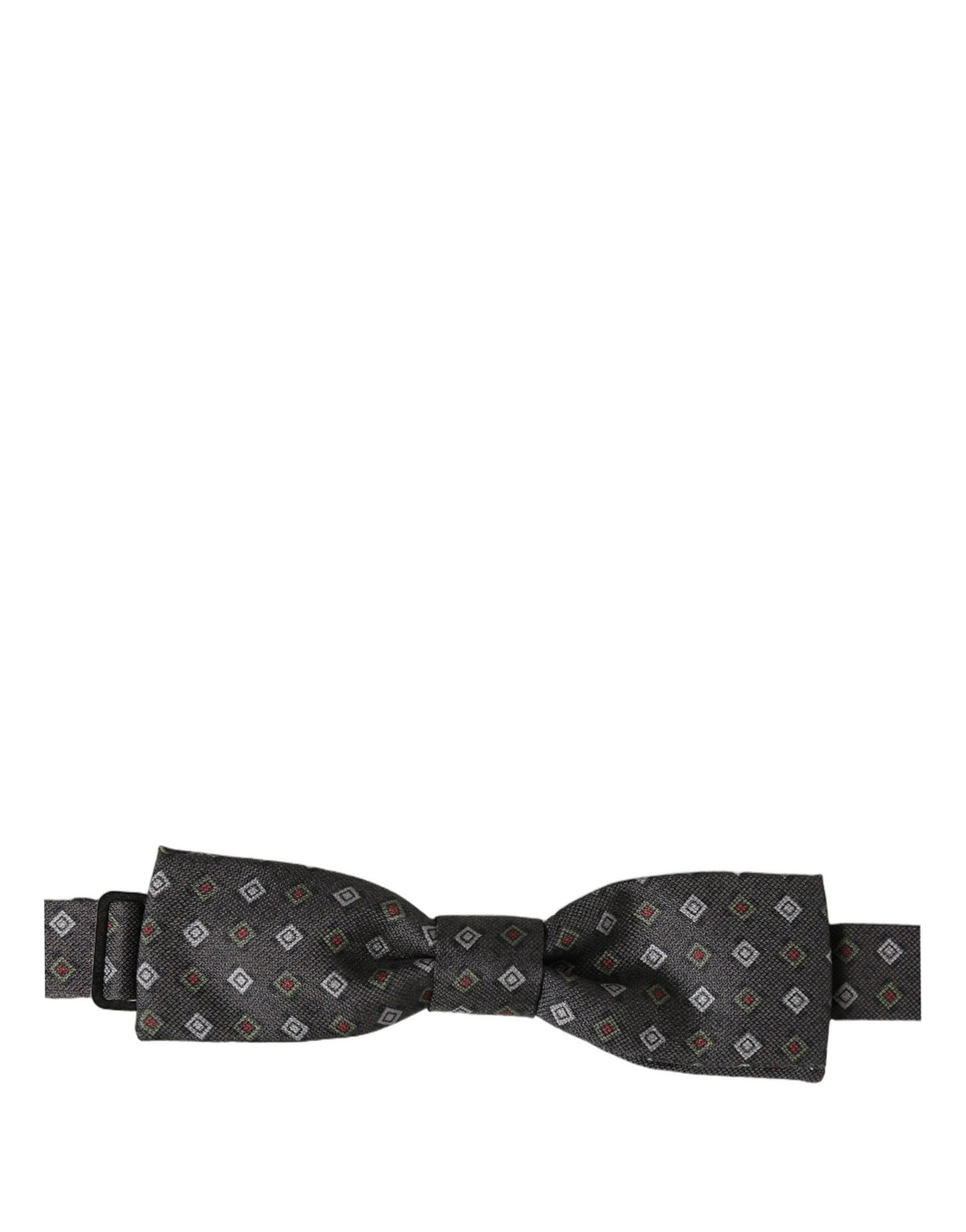 Men Dark Gray Geometric Adjustable Bow Tie