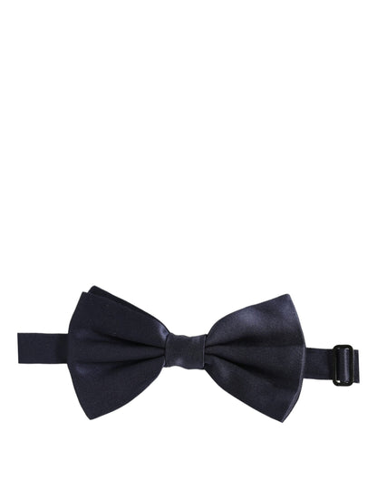 Dark Blue 100% Silk Adjustable Neck Papillon Bow Tie