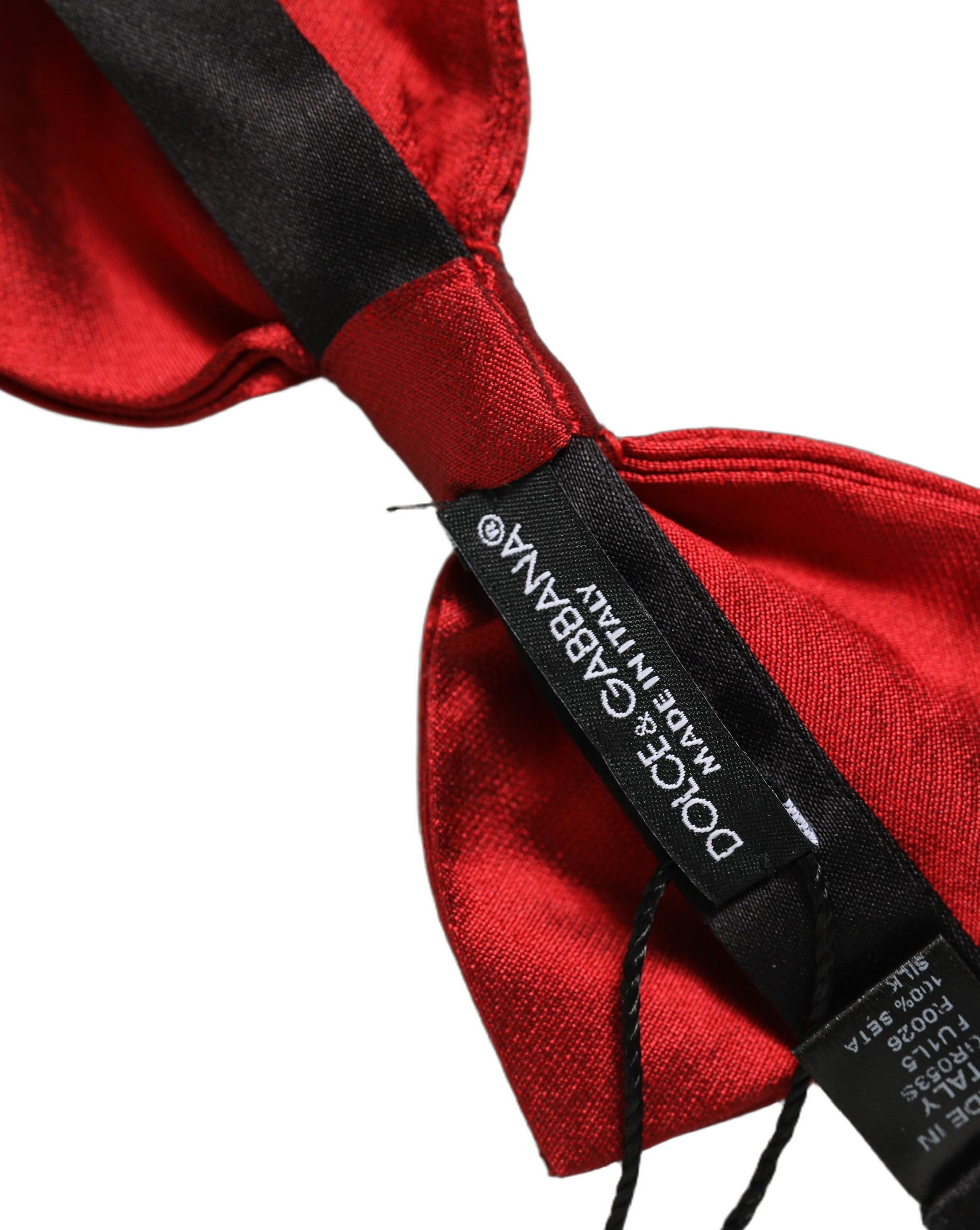 Men Black Red Silk Adjustable Neck Papillon Bow Tie
