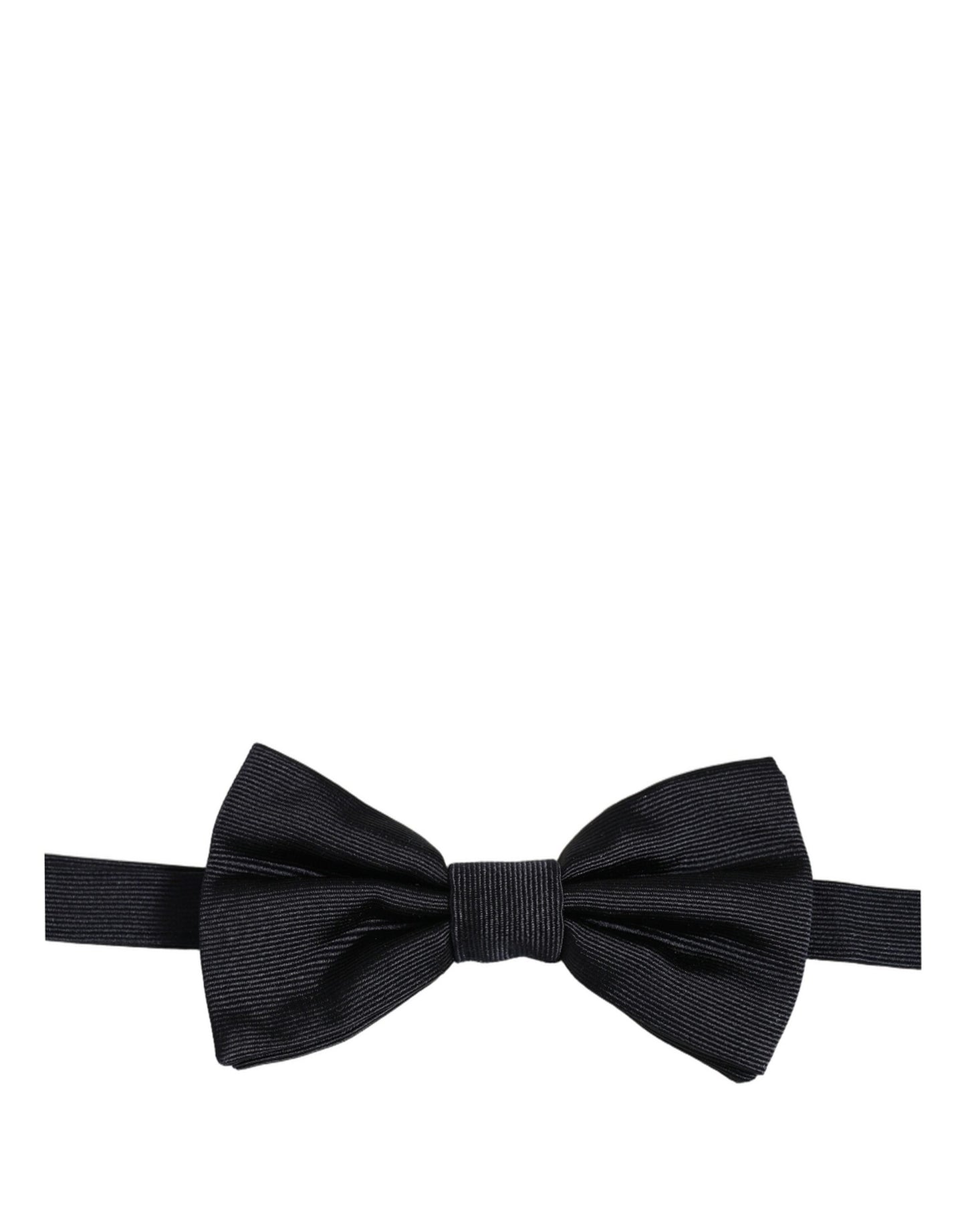 Men Black 100% Silk Adjustable Neck Papillon Bow Tie