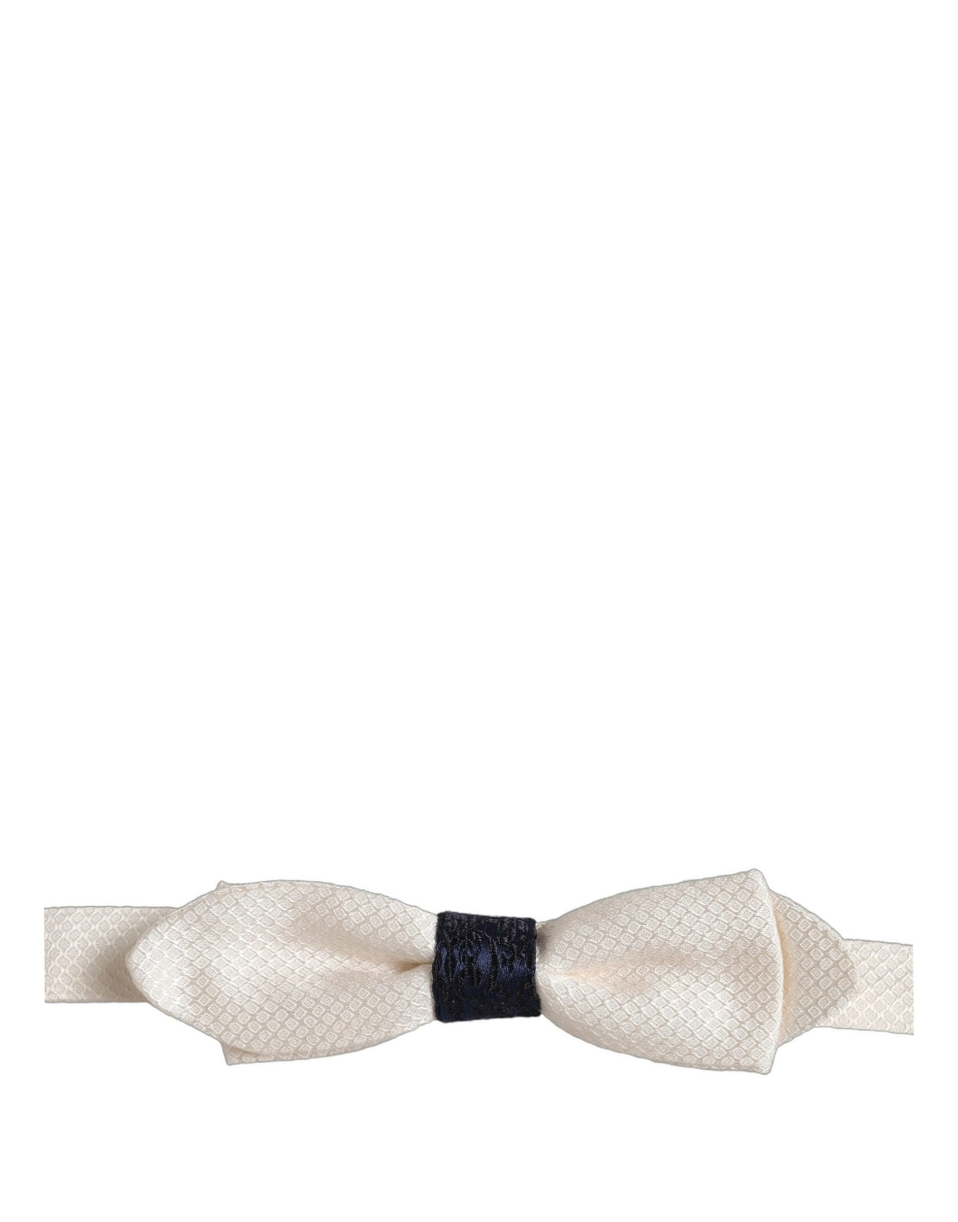 Men White 100% Silk Adjustable Neck Papillon Bow Tie