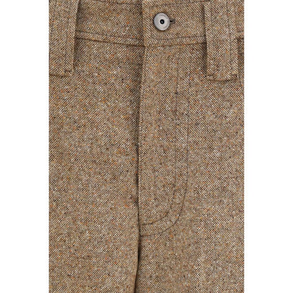 Beige Wool Oves Aries Casual Pants