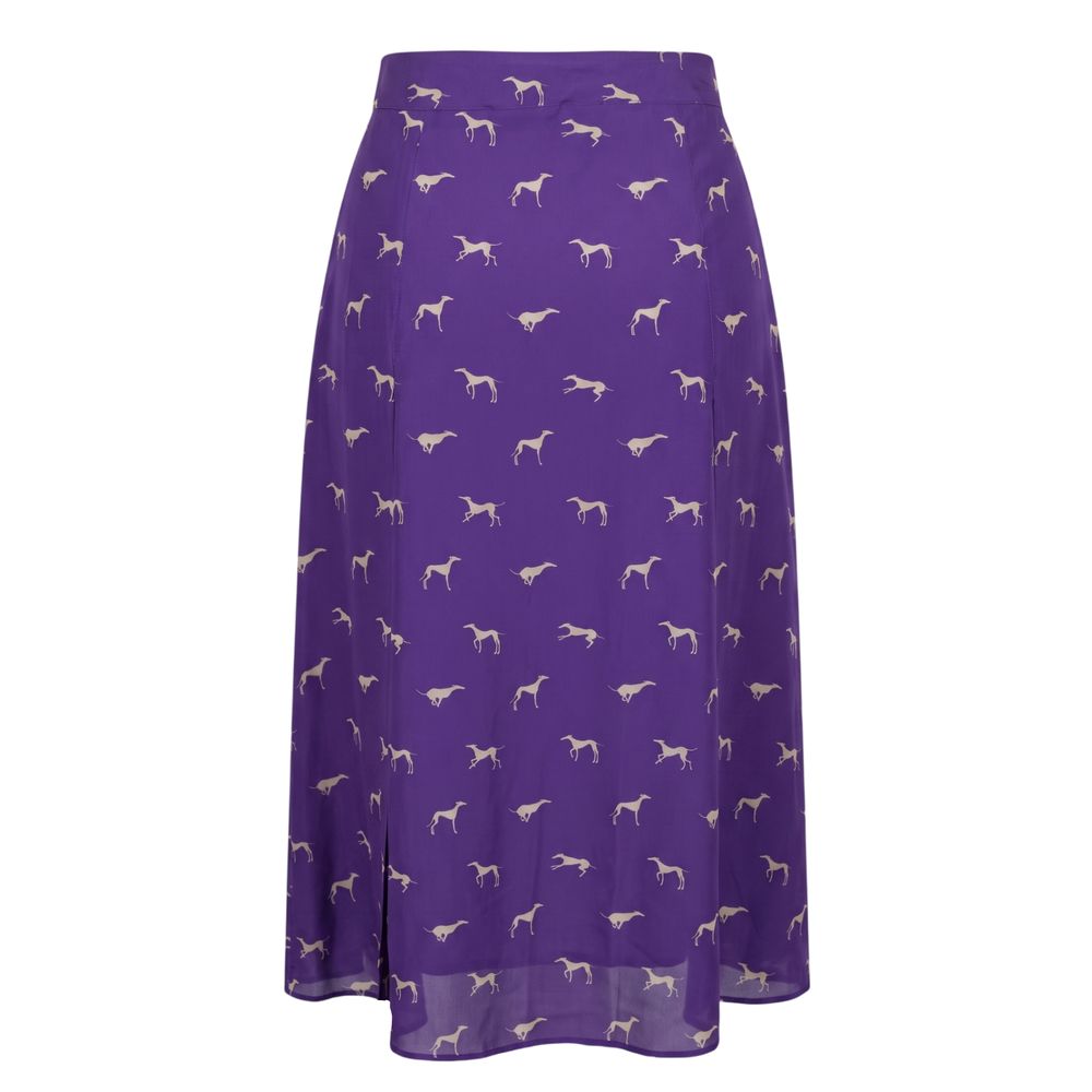Purple Viscose Women Skirt