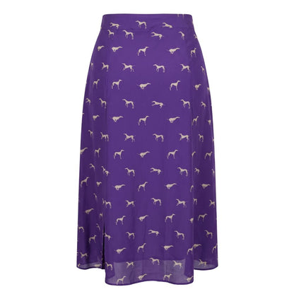 Purple Viscose Women Skirt