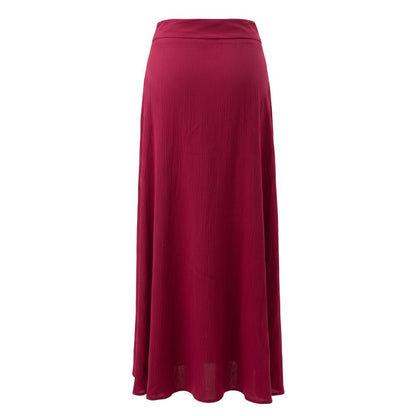 Red Viscose Women Skirt