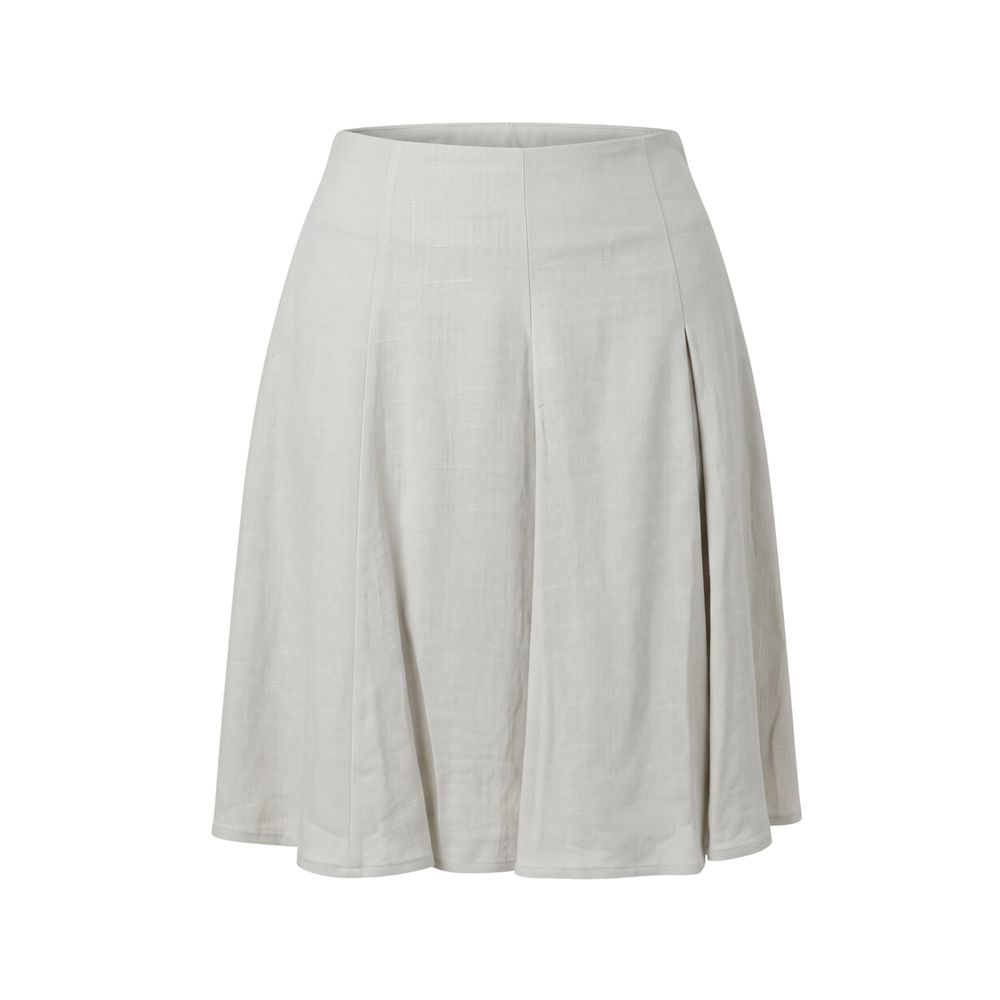 Beige Viscose Women Skirt