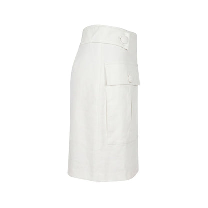White Viscose Women Skirt