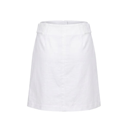 White Viscose Women Skirt