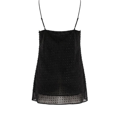 Black Polyester Women Tank
