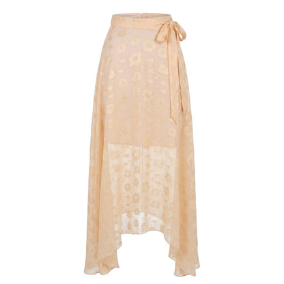 Beige Polyester Womens Skirt
