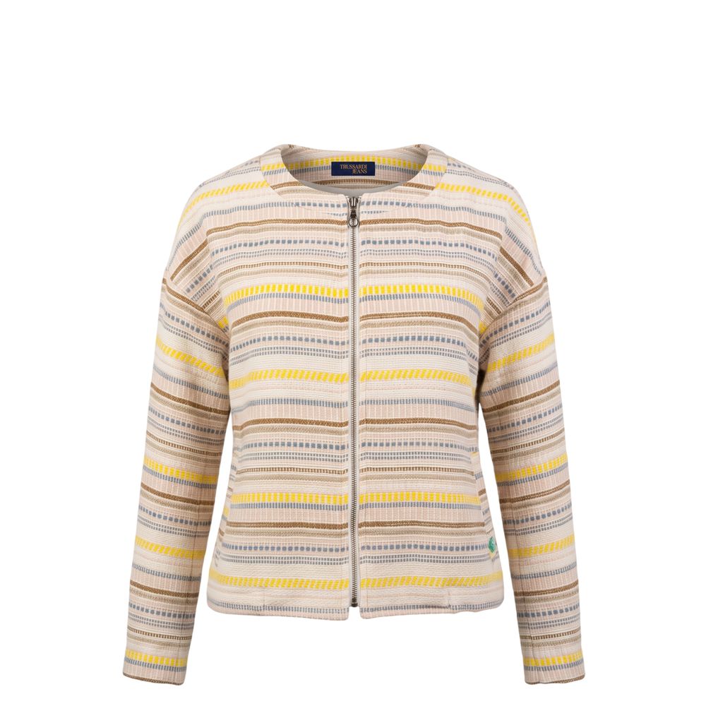 Beige Cotton Women's Jacket