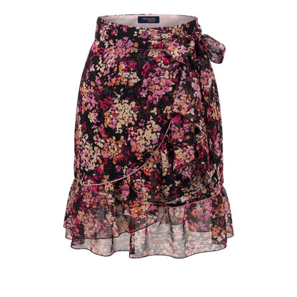 Pink Polyester Women Skirt