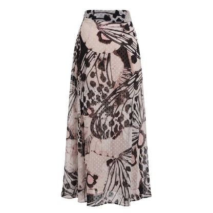 Pink Polyester Women Skirt