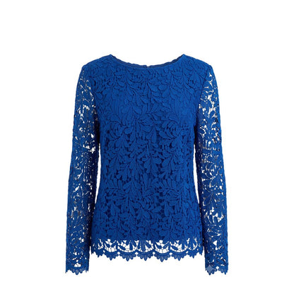 Blue Polyester Women Shirt