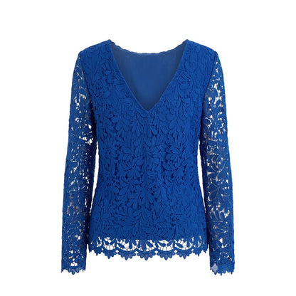 Blue Polyester Women Shirt