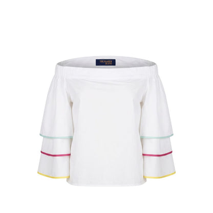 White Cotton Women Shirt