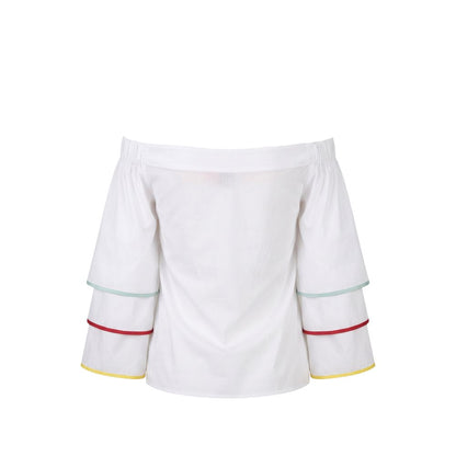 White Cotton Women Shirt
