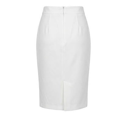 White Polyester Women Skirt