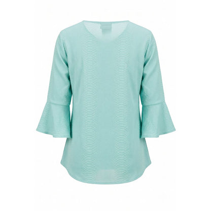 Light Blue Cotton Women Shirt