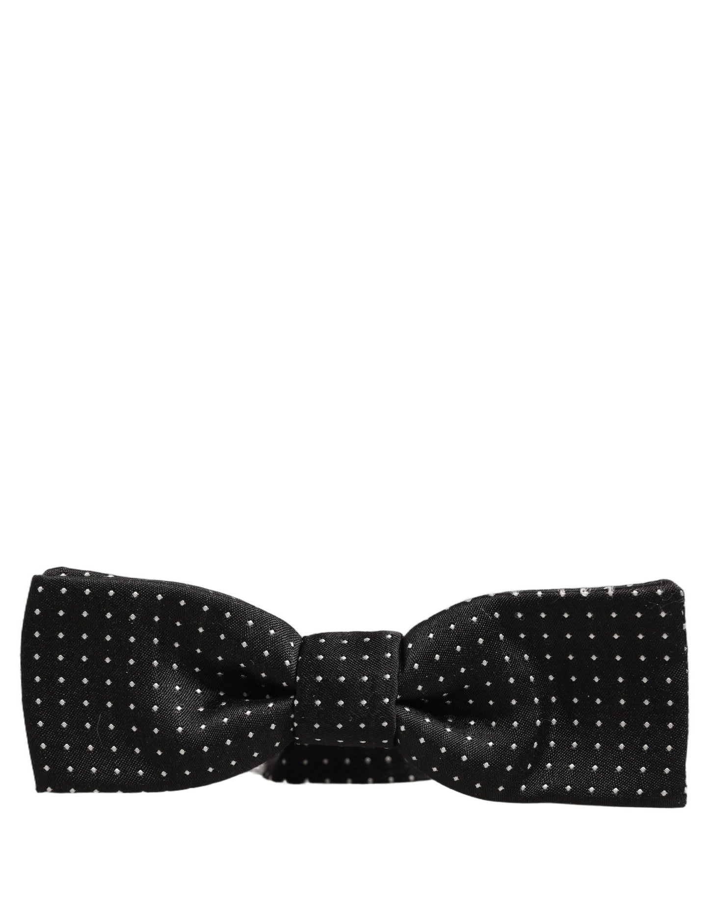Black White Polka Dot Adjustable Neck Papillon Bow Tie