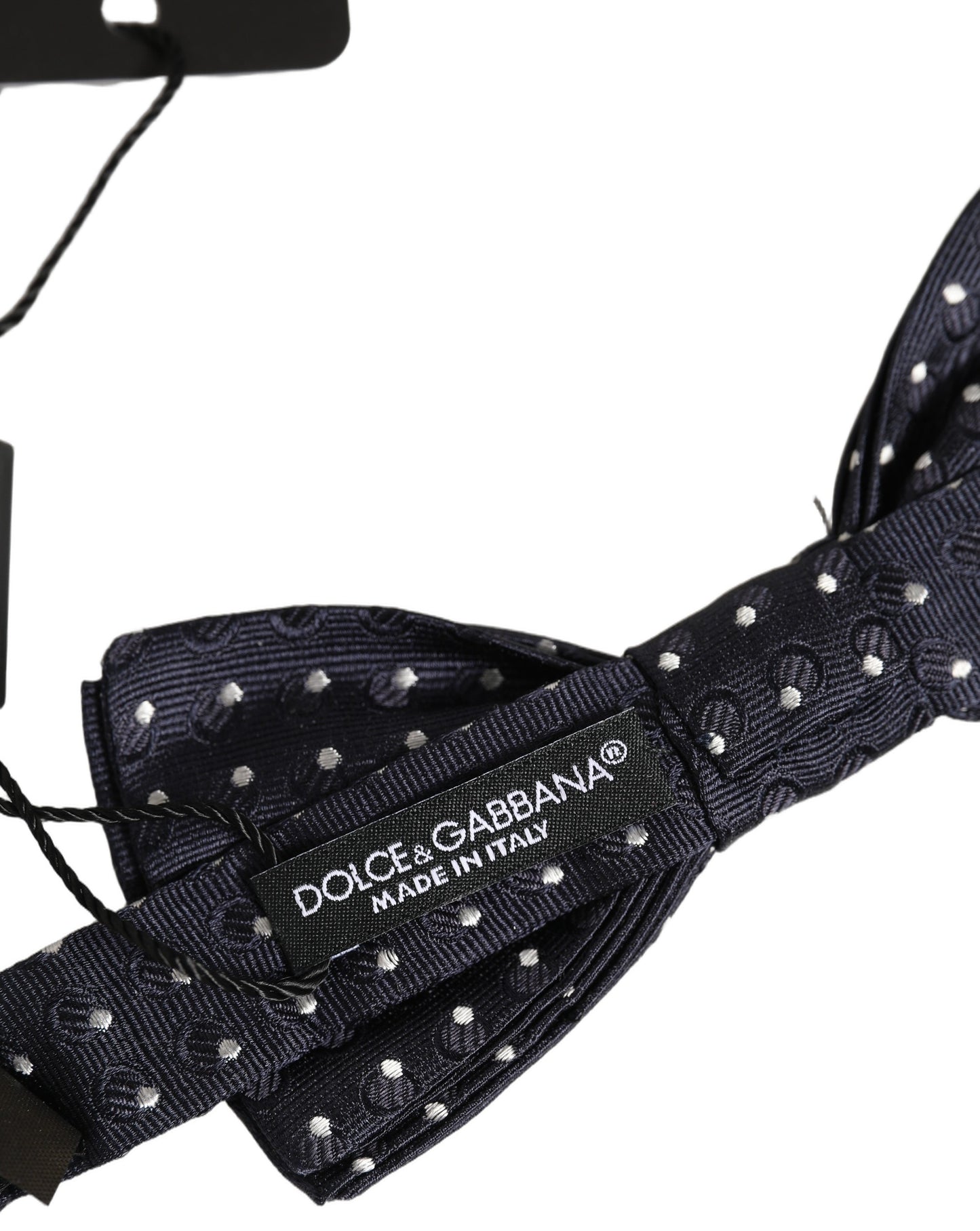 Black White Polka Dot Adjustable Neck Papillon Bow Tie
