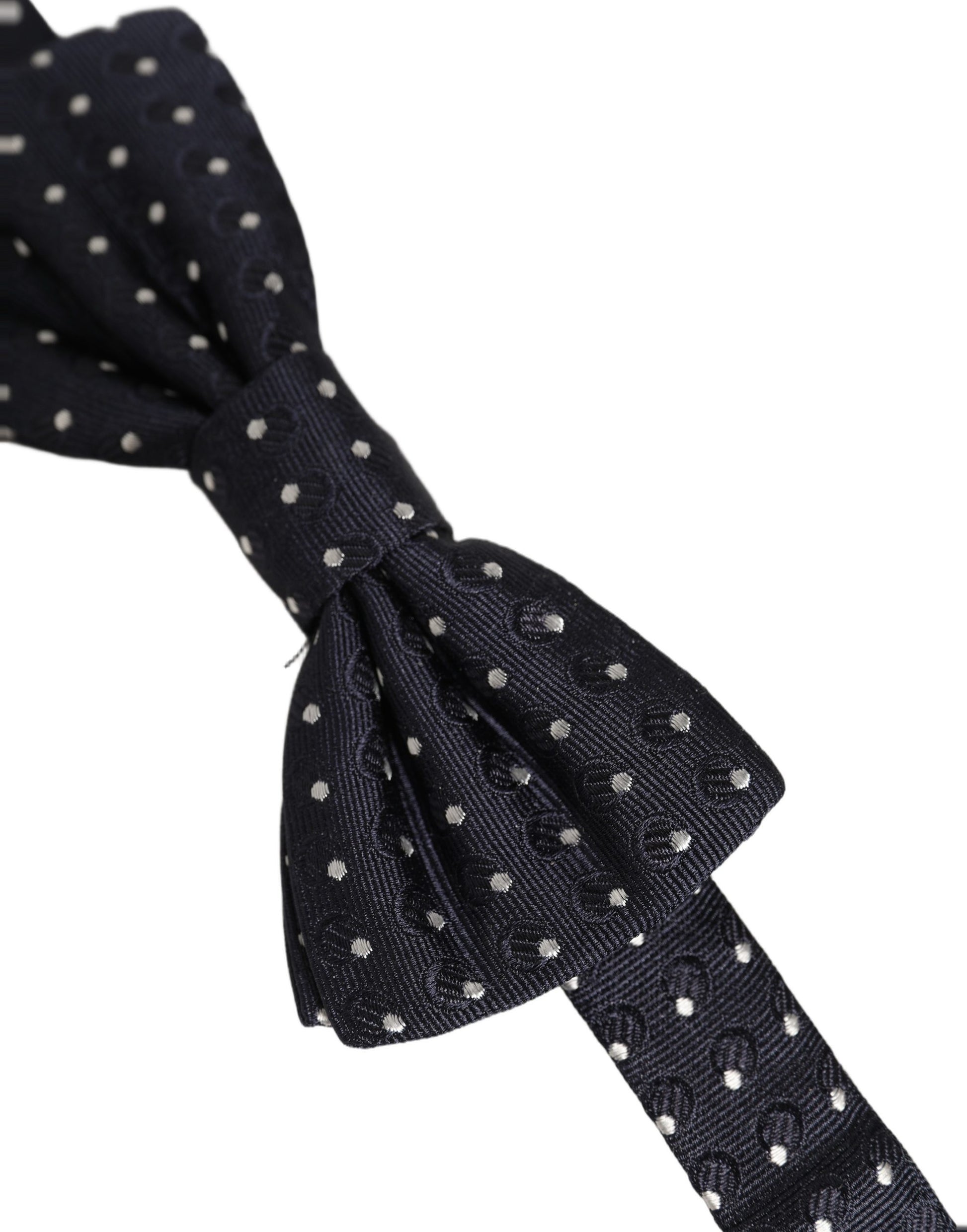 Black White Polka Dot Adjustable Neck Papillon Bow Tie