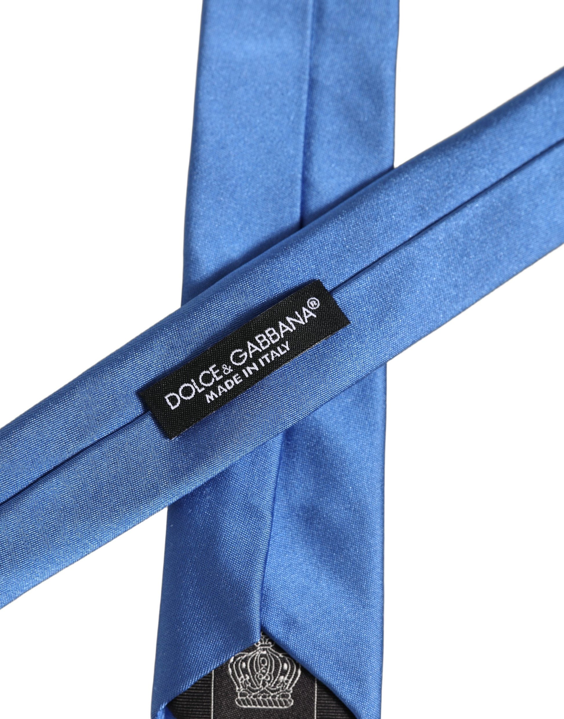 Men Blue 100% Silk Satin Adjustable Tied Necktie Tie