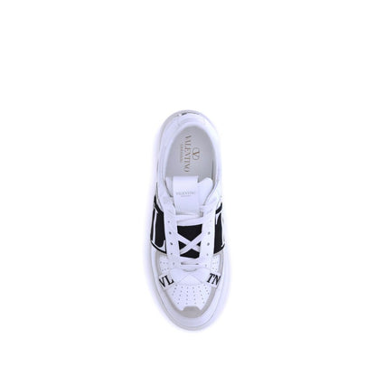White Calf Leather Bos Taurus Low Top Sneakers