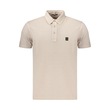 Beige Cotton Men's Polo Shirt