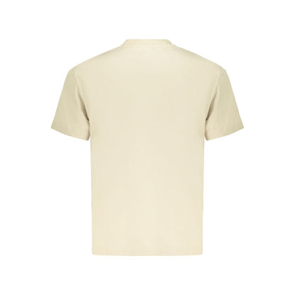 Beige Cotton Mens T-Shirt