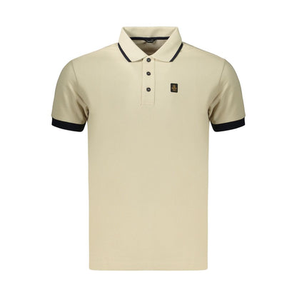 Beige Cotton Men's Polo