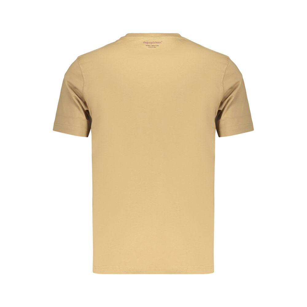 Brown Cotton Men's T-Shirt