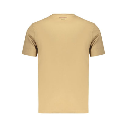 Brown Cotton Men's T-Shirt