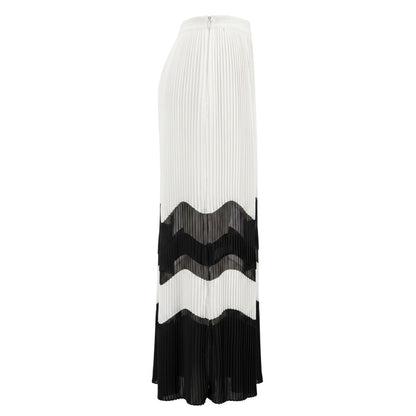 White Polyester Women Skirt