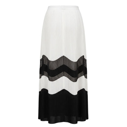 White Polyester Women Skirt