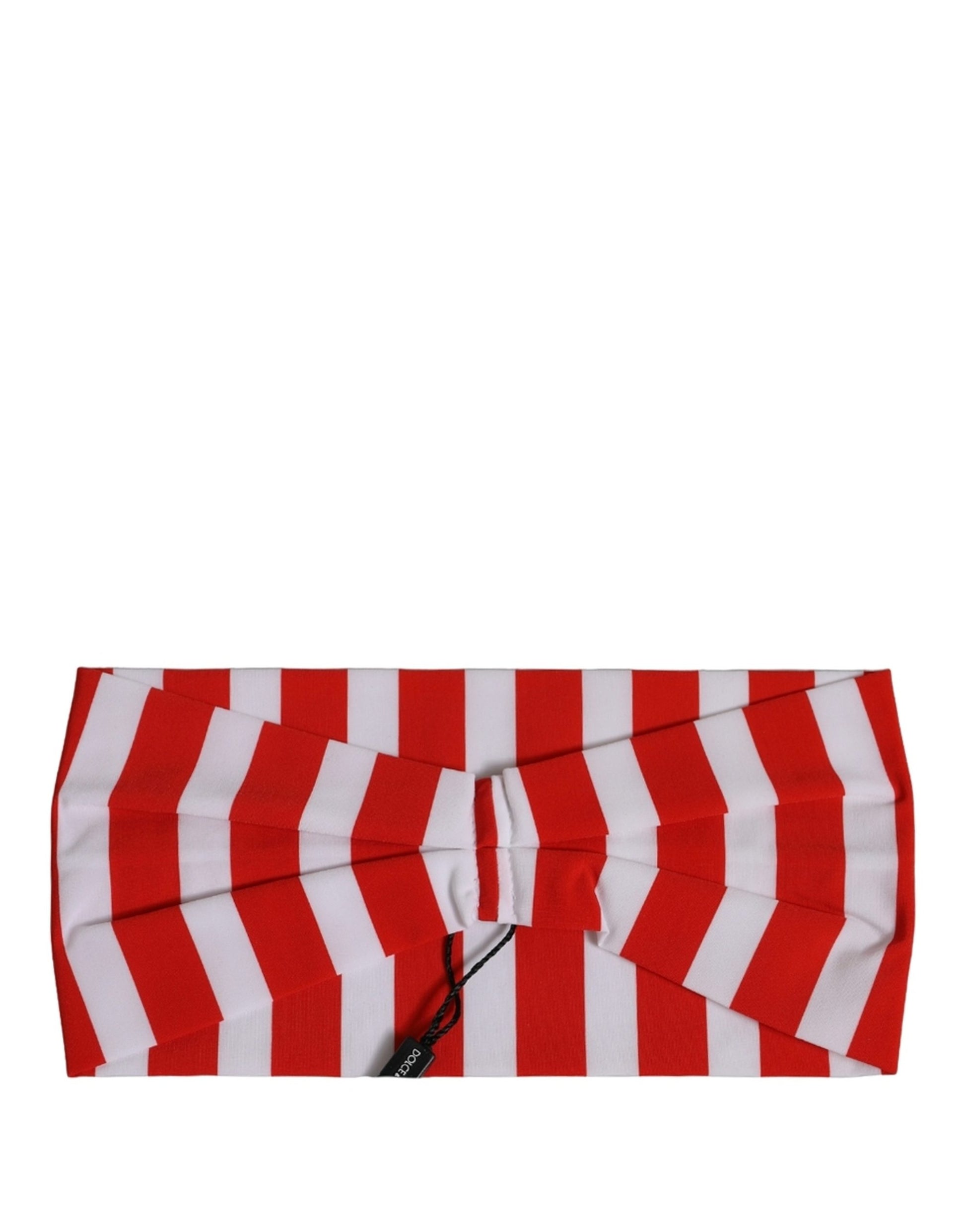 Red White Stripes Nylon Head Wrap One Size Headband