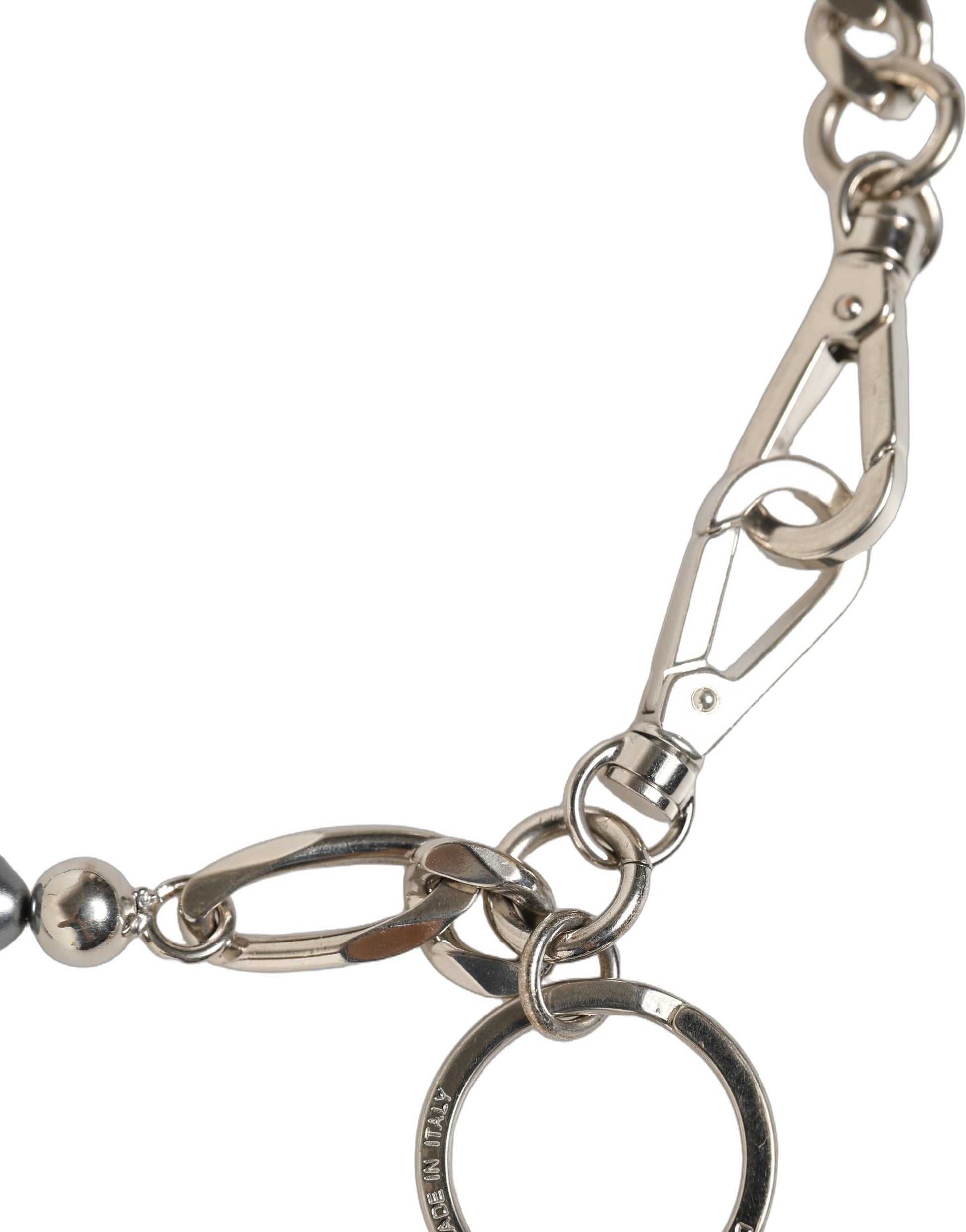Silver Tone Chain Signature DG Logo Pendant Necklace
