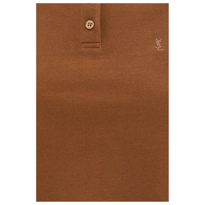 Brown Cotton Polo Shirt