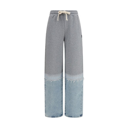 Multicolor Cotton Casual Pants