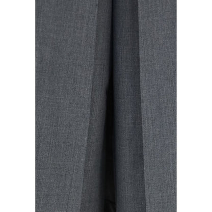 Gray Polyester Dress Pants