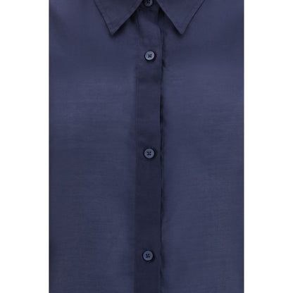 Blue Wool Oves Aries Dress Shirt