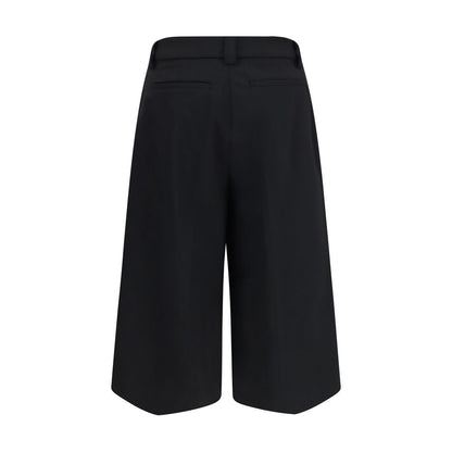 Black Polyester Casual Pants