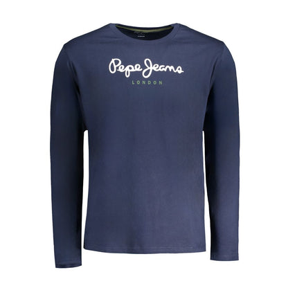 Blu Cotton Men T-Shirt